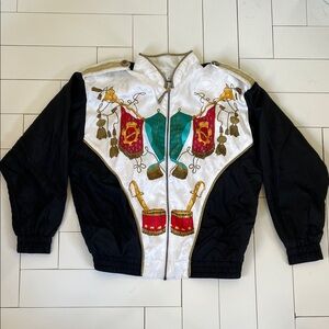 Vintage 80s LAVON Petites Military Drum Major Bomber Jacket Holiday Statement